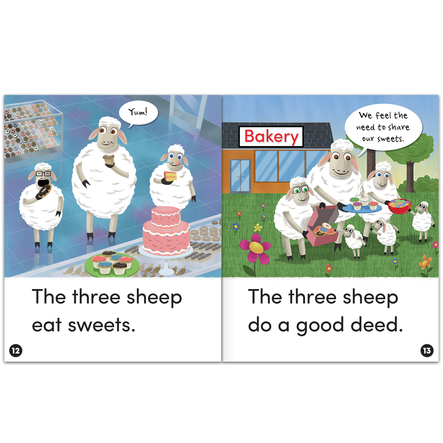Animal Antics: The Three Sheep - Long e Vowel Book Room