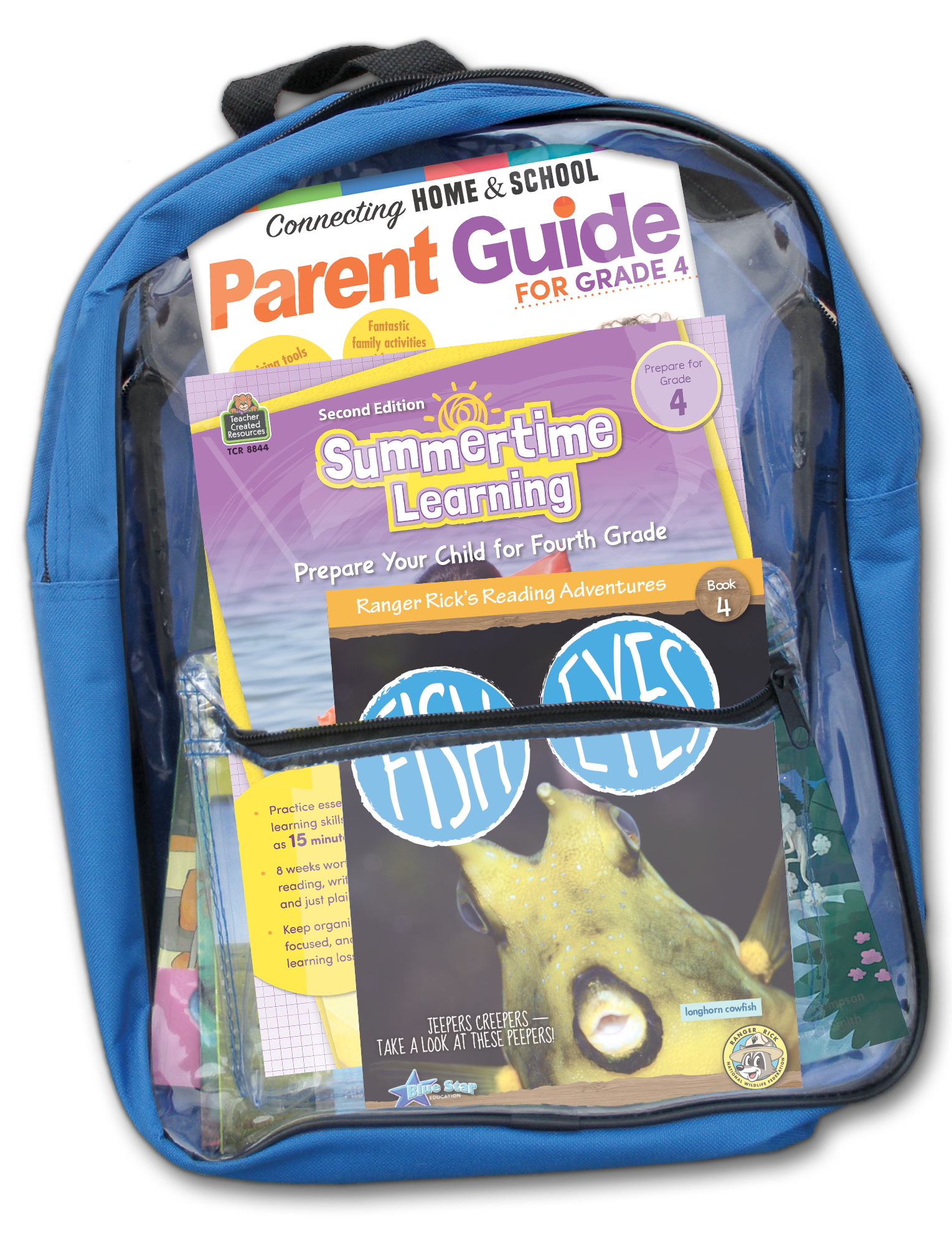 Learning Backpack Summertime Learning: Preparing For Fourth Grade Backpack – Blue Star ...