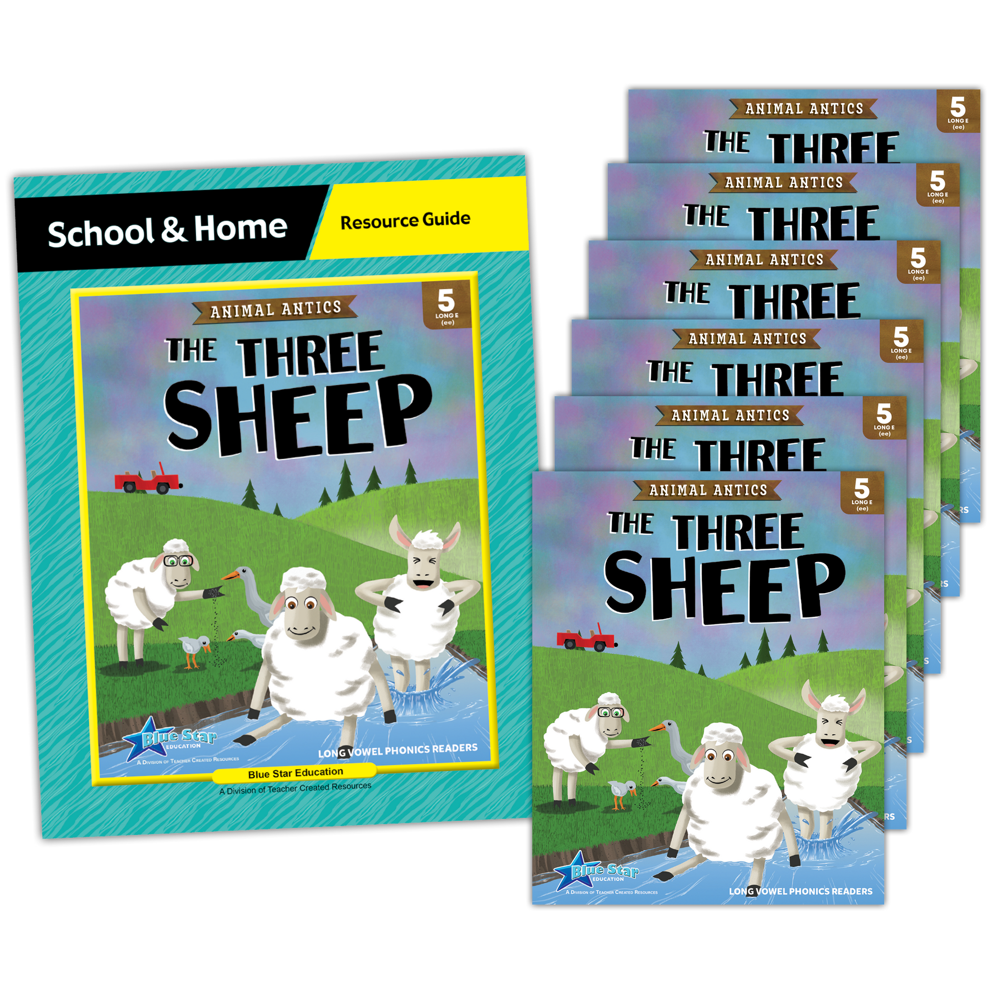 Animal Antics The Three Sheep Long E Vowel Book Room Blue Star animal-antics-the-three-sheep-long-e-vowel-book-room-blue-star